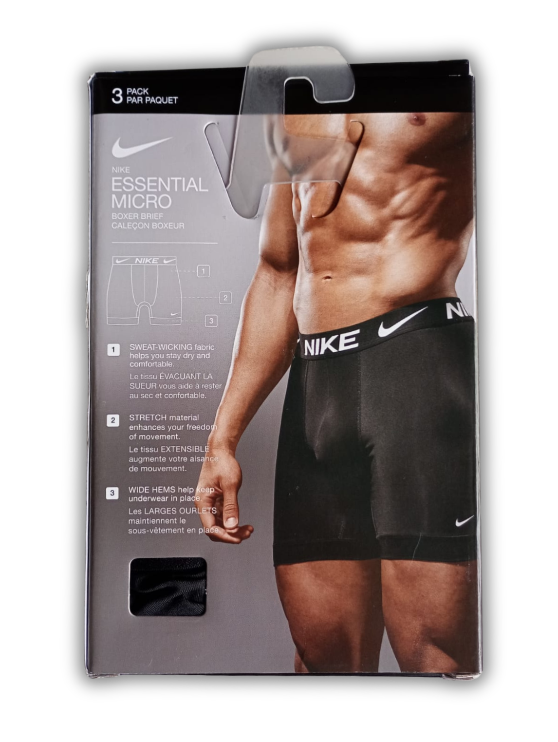 3 Pack Nike Boxer Brief – Essential Micro with DRI-FIT Technology – Smooth, Sweat-Wricking Microfiber