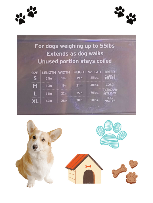 Simple Function - Retractable Pet Leash with Collar - 16ft Medium