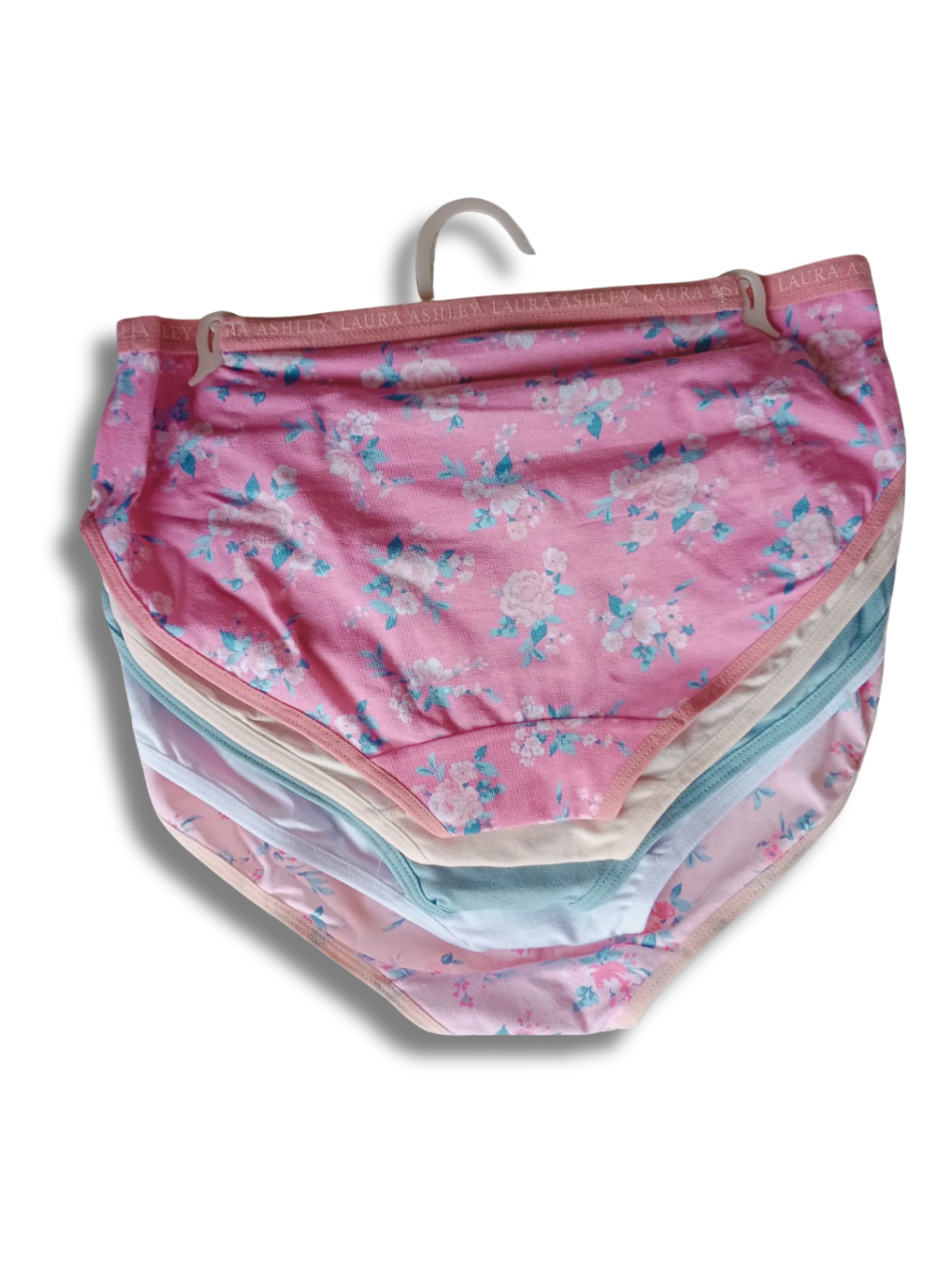 5 Pack Laura Ashley – Cotton Spandex Briefs - Niña