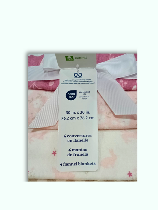 4 Pack - Mantes de franera Gerber. 30 in x 30 in. Para bebé.