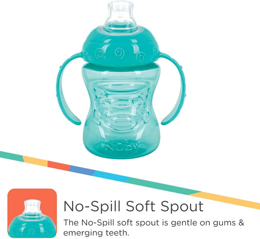 2 Pack - Nuby Grip N' Sip - Soft Spout Cup