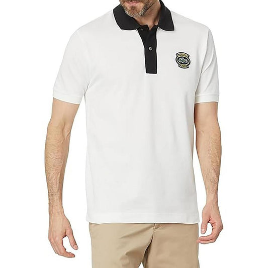 Lacoste – Camisa Polo para Hombre Classic Fit con Logo – Blanco y Negro