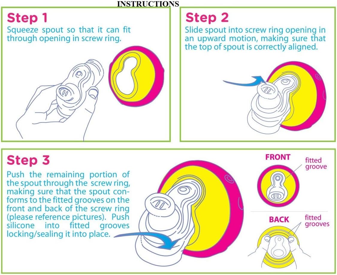 2 Pack - Nuby Grip N' Sip - Soft Spout Cup