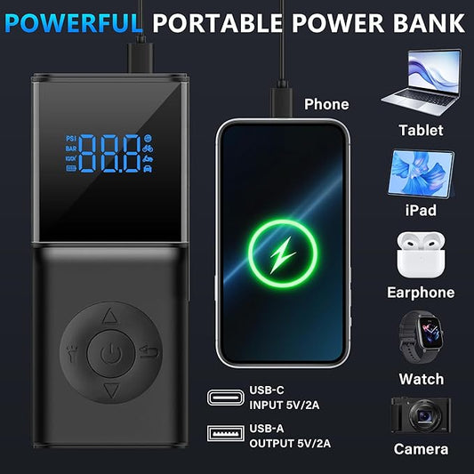 Arrancador portátil de autos con potencia de 3000 A, ideal para motores de gasolina de hasta 9.0 L y diésel de hasta 7.0 L. Funciona como amplificador de batería de 12 V e incluye luz integrada para mayor practicidad.