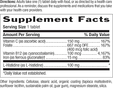 Country Life – Iron Aid (Hierro con Vitaminas C, B12 y Ácido Fólico) – Libre de Gluten