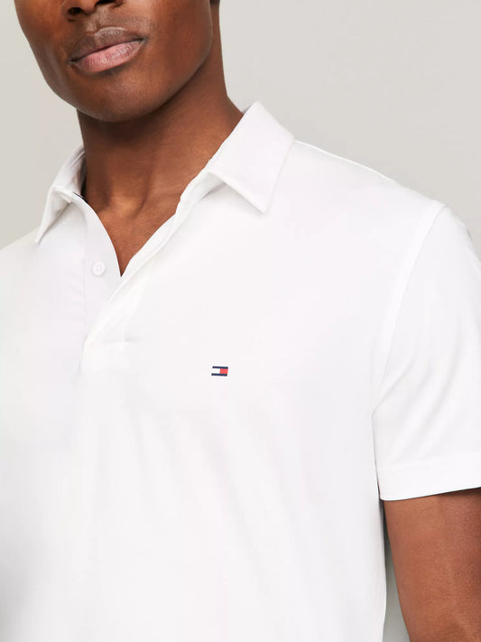 Tommy Hilfiger – Polo Técnico Regular Fit – Blanco