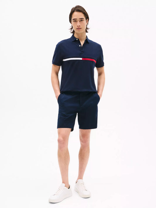 Embroidered Stripe Regular Fit Polo