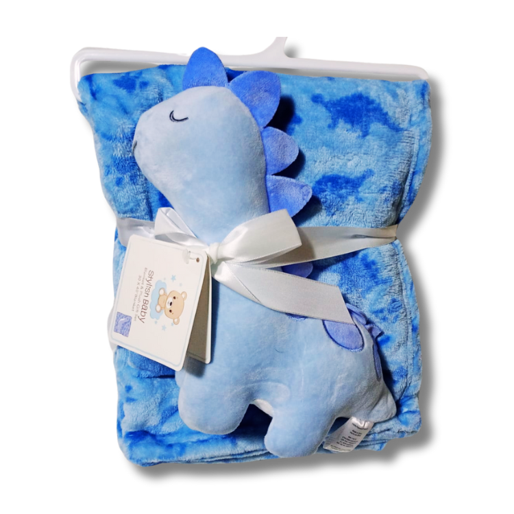 Stylish Baby - Blanket & Plush Gift Set - 30 x 40 '' Blanket – Boy
