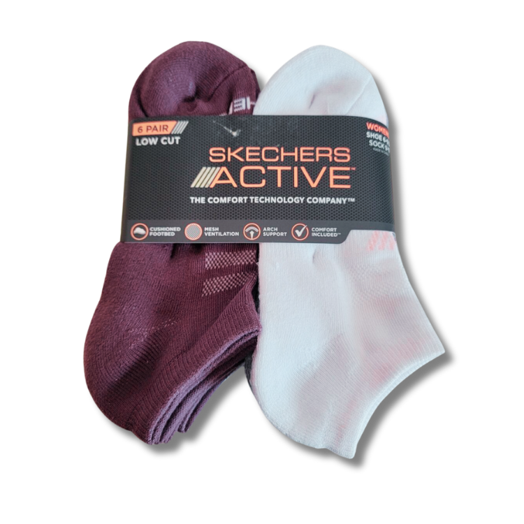 Skechers 6 Pair - Womens - Shoe 6-9.5, Sock 9-11