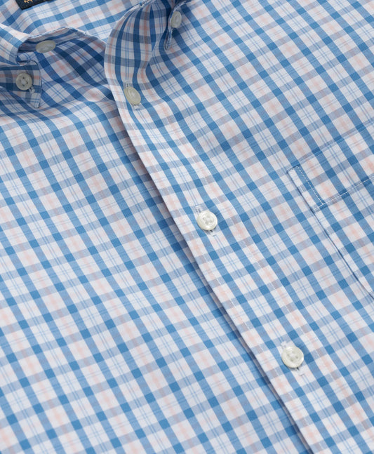 Camisa deportiva a cuadros, con cuello abotonado tipo polo, de popelina sin planchado – Brooks Brothers