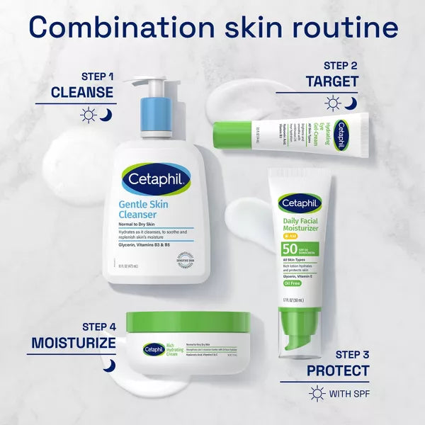 Cetaphil Daily Face Moisturizer with SPF 50 Broad Spectrum - 1.7 fl oz