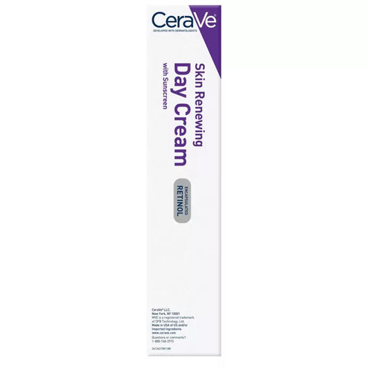 CeraVe Skin Renewing Anti-Aging Face Cream with Sunscreen and Retinol – SPF 30 – 1.76oz