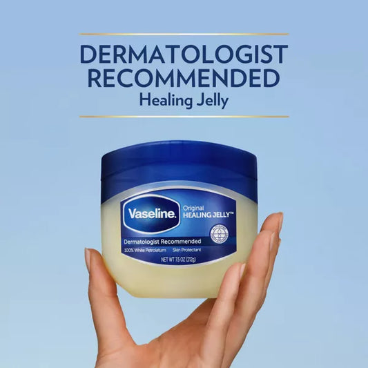 Vaseline Original Healing Jelly. Dermatologist Recommended. Skin Protectant, 100% White Petrolaum. 7.5 OZ