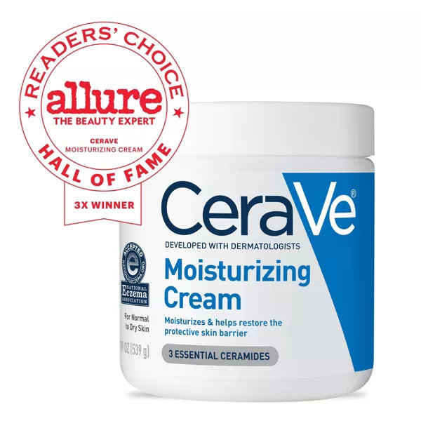 CeraVe Moisturizing Cream. Moisturizes & Helps Restore the Protective Skin Barrier – 3 Essential Ceramides – 16 OZ