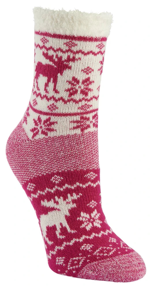 1 Pair Magellan Women's Birdeye Moose Lodge Crew Socks