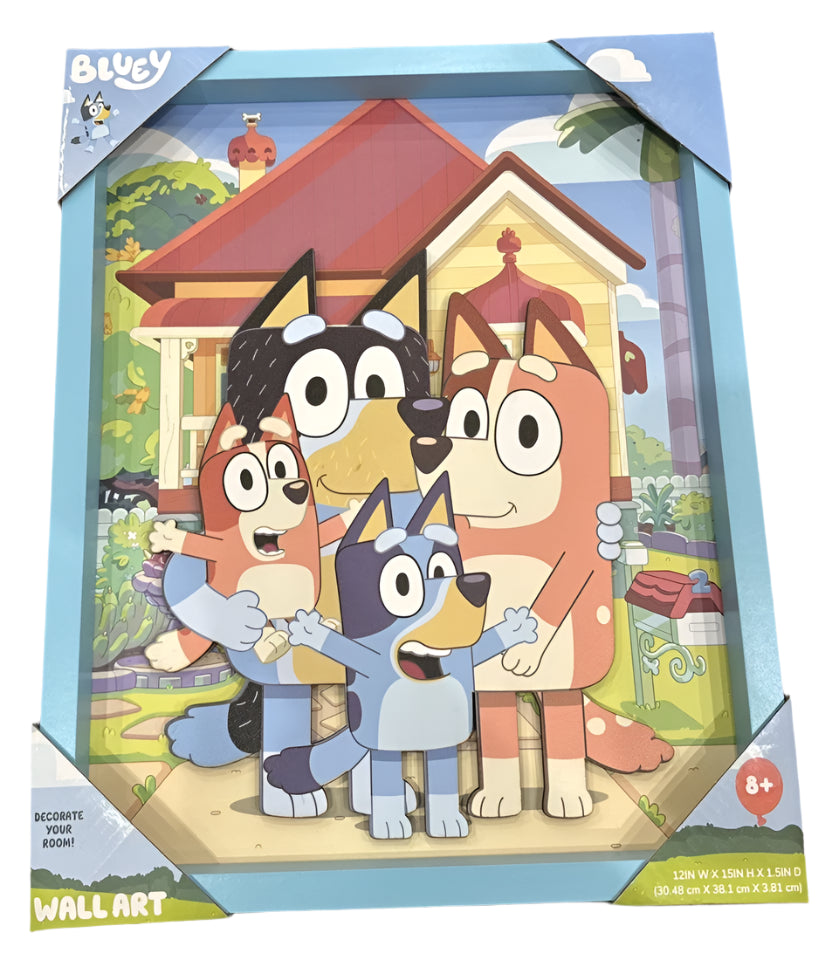 Wall Art Bluey Family - 12 x 15 in