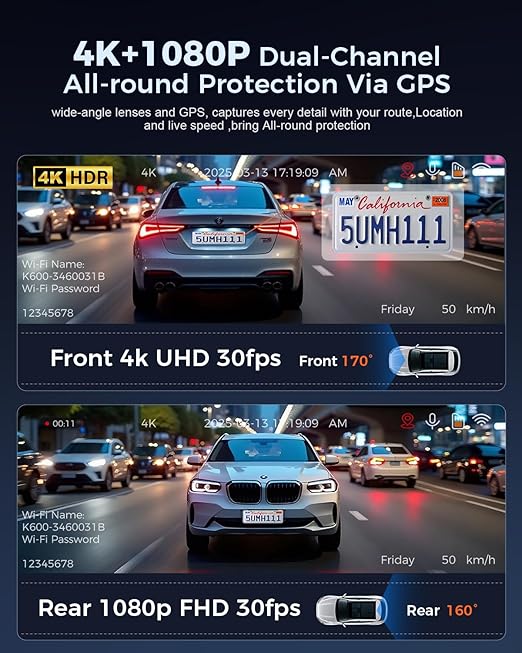 Cámara de seguridad para automóvil - Ovaman K600