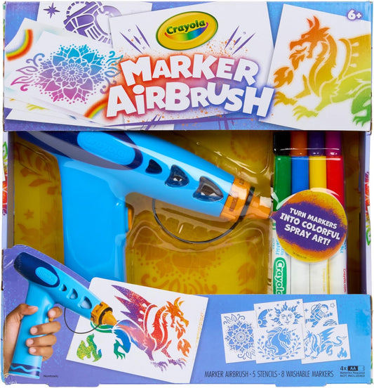 Crayola Kit de Arte en Aerosol con Aerógrafo y Marcadores