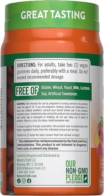 Nature’s Truth – Gomitas de Energía con Vitamina B-12 – 48 unidades