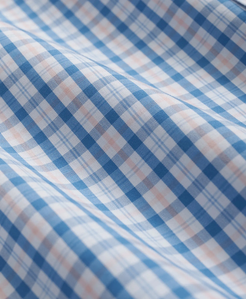 Camisa deportiva a cuadros, con cuello abotonado tipo polo, de popelina sin planchado – Brooks Brothers