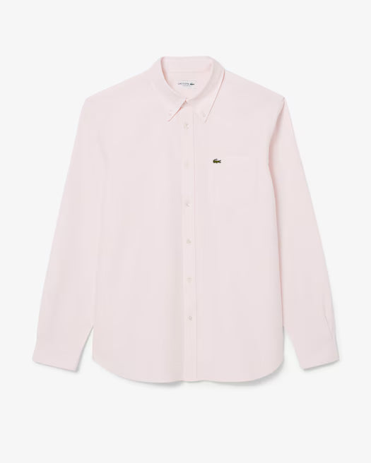 Camisa Lacoste Oxford para Hombre – Regular Fit, Manga Larga