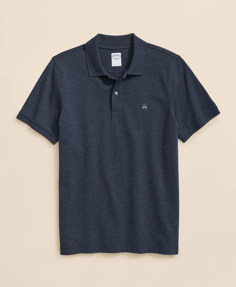 Brooks Brothers – Camisa Polo Piqué de Manga Corta con Logo – Azul Navy