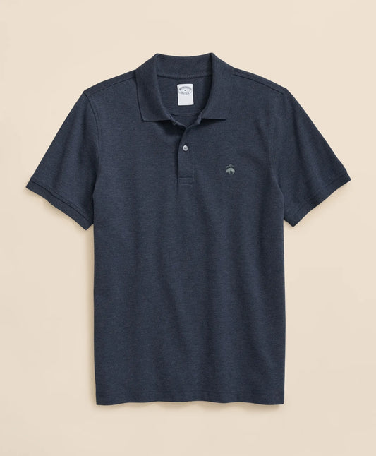 Brooks Brothers – Camisa Polo Piqué de Manga Corta con Logo – Azul Navy