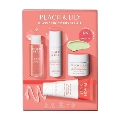 Peach & Lily – Kit de descubrimiento Glass Skin (4 piezas)