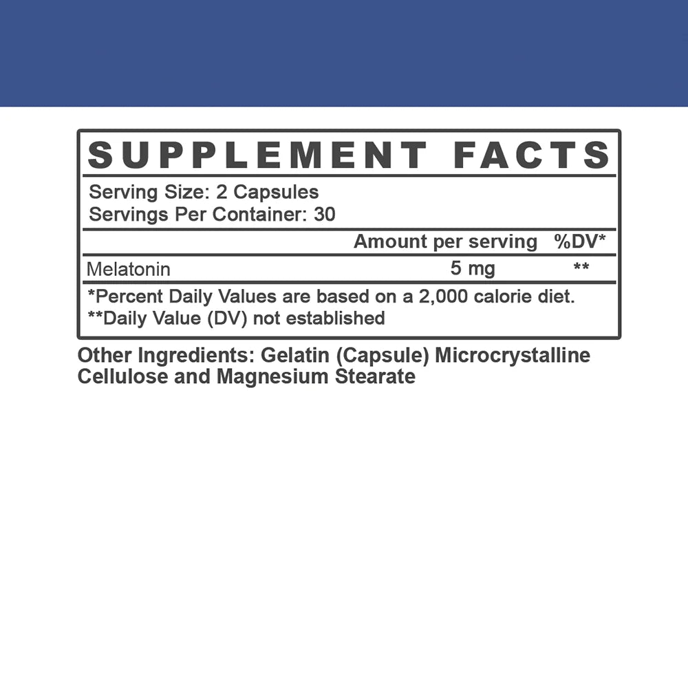 Angry Supplements, Just Pure – Melatonina 5 mg por porción – 60 cápsulas