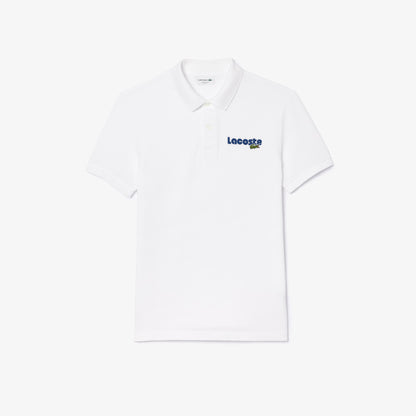 Lacoste – Camisa Polo L.12.12 Regular Fit con Efecto Lavado para Hombre – Blanco