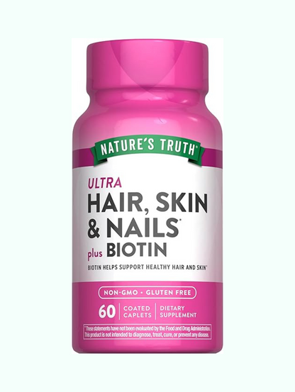 Nature’s Truth – Ultra Hair, Skin & Nails with Biotin. 60 Caplets
