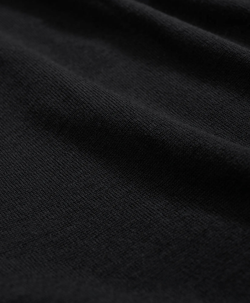 Brooks Brothers – Suéter Polo de Lana Merino – Negro