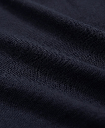 Brooks Brothers – Suéter Polo de Lana Merino – Azul Navy
