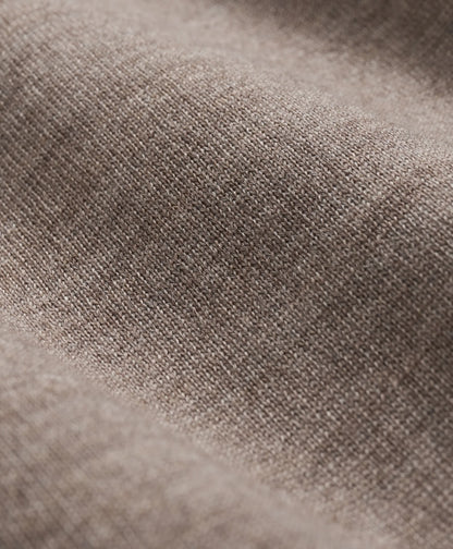 Brooks Brothers – Suéter Polo de Lana Merino – Café Claro