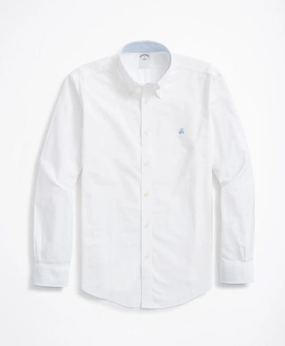Brooks Brothers – Camisa Oxford Sport de Manga Larga con Botones – Blanco