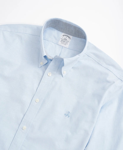 Brooks Brothers – Camisa Oxford Sport de Manga Larga con Botones – Celeste