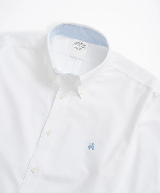Brooks Brothers – Camisa Oxford Sport de Manga Larga con Botones – Blanco