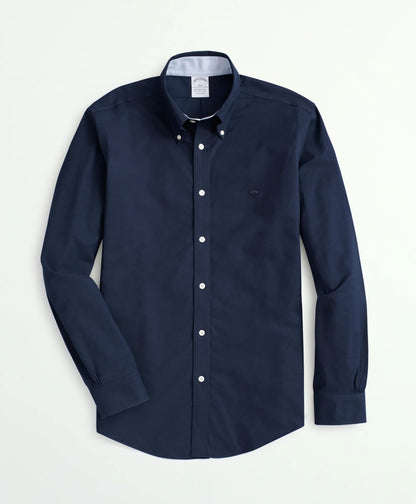Brooks Brothers – Camisa Oxford Sport de Manga Larga con Botones – Azul Navy