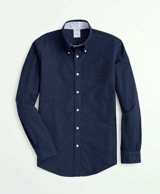 Brooks Brothers – Camisa Oxford Sport de Manga Larga con Botones – Azul Navy