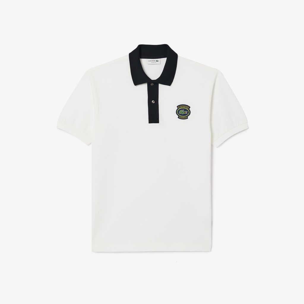 Lacoste – Camisa Polo para Hombre Classic Fit con Logo – Blanco y Negro
