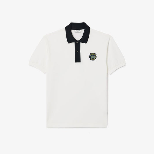 Lacoste – Camisa Polo para Hombre Classic Fit con Logo – Blanco y Negro
